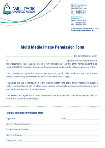 MPSC Multimedia Permission Form